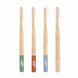 Cepillo de dientes de bambú reutilizable sostenible HYDROPHIL dureza media diversos colores