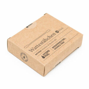 Bastonets per a orelles de bambú i cotó Hydrophil - caixa de 100 unitats - caixa de cartó