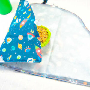 Porta entrepà reutilitzable de tela Tami·Neko espacial - esmorzar
