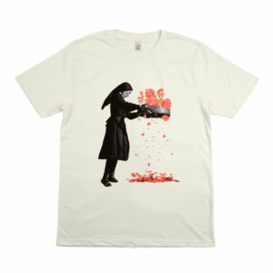 Samarreta unisex de mànega curta TINA Y TONA Soltar. 100% cotó orgànic GOTS. Serigrafiada.