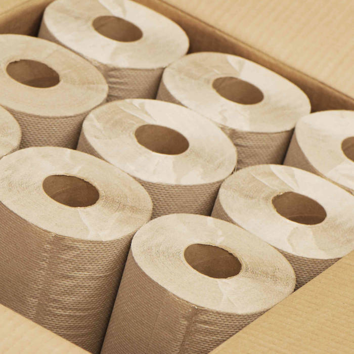 Pack 2 bobinas de papel secamanos 100% reciclado ecológico blanco
